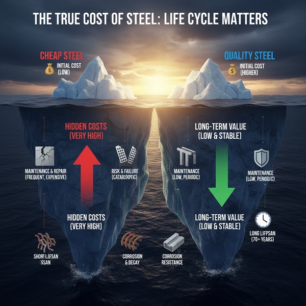 Chi phí ẩn khi chọn thép rẻ