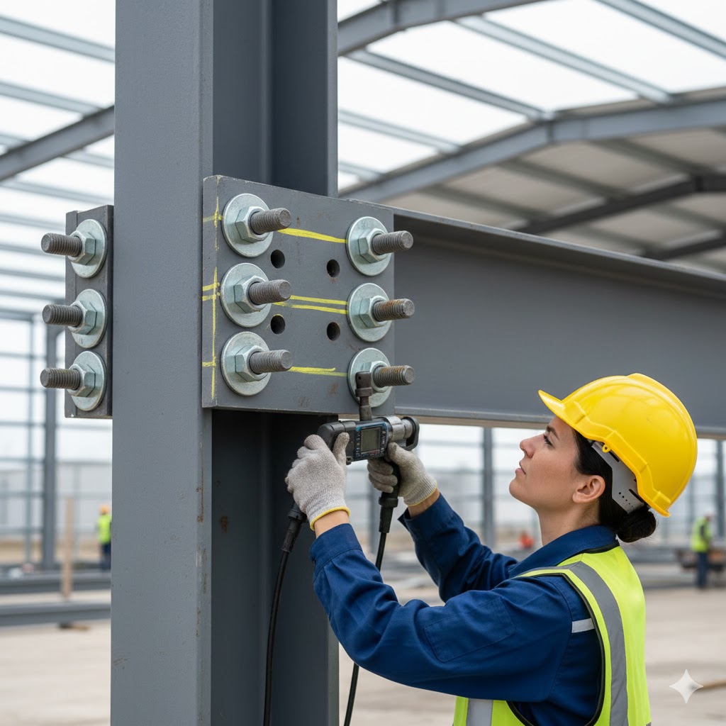 Tiêu chuẩn liên kết bulong trong khung kèo cần biết