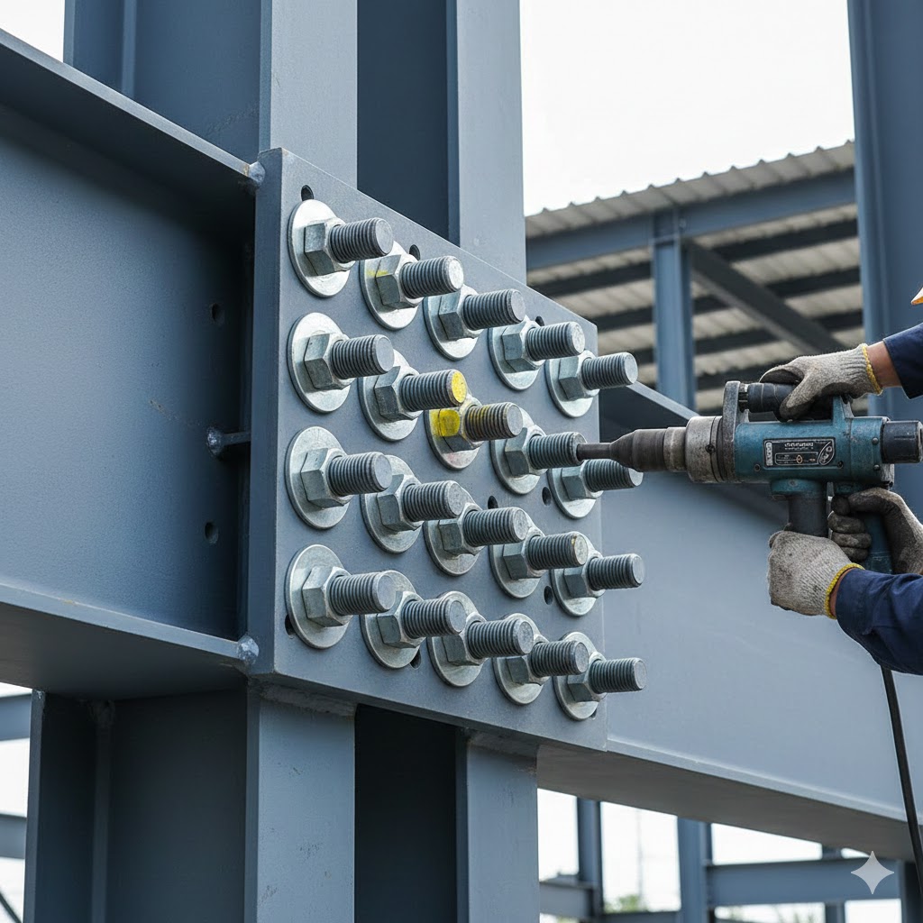 Tiêu chuẩn liên kết bulong trong khung kèo cần biết